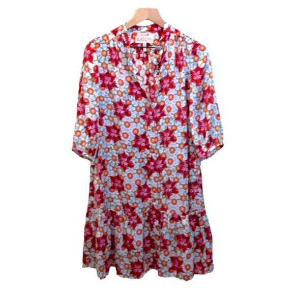 SALONI Dresses & Skirts - Saloni Tyra 100% silk mini Dress size 2